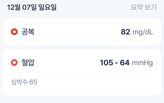 <74일 차, 12월 7일 일요일> 80kg진입과 공복혈당 82 mg/dL